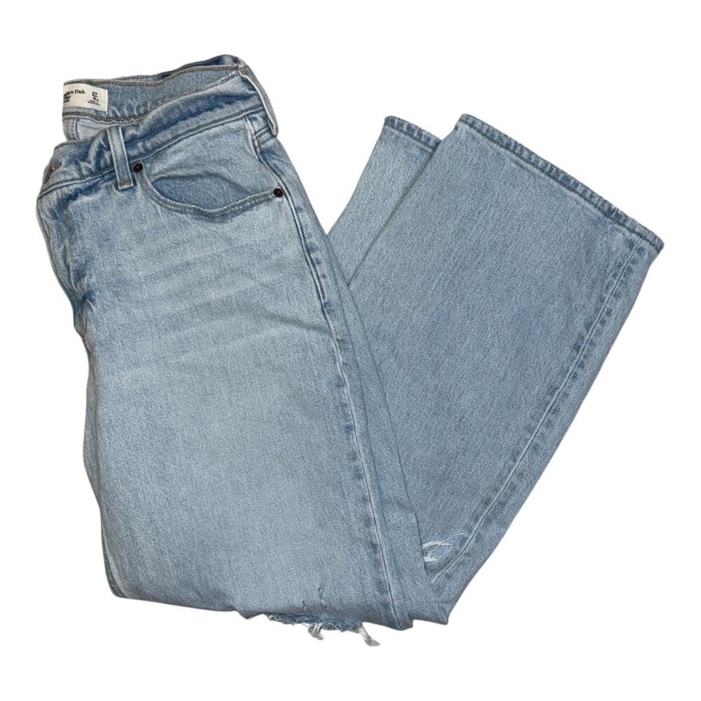 Abercrombie The Baggy Low Rise Jeans 27 | 4 Extra Short | Distressed